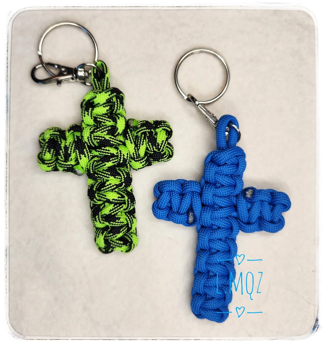 Paracord Cross Keychains