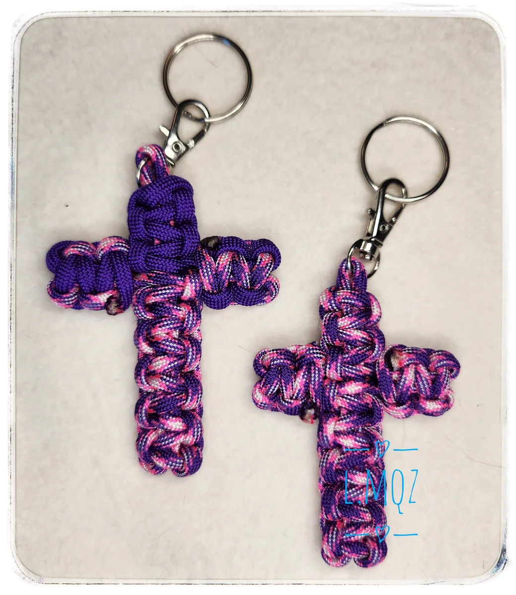 Paracord Cross Keychains