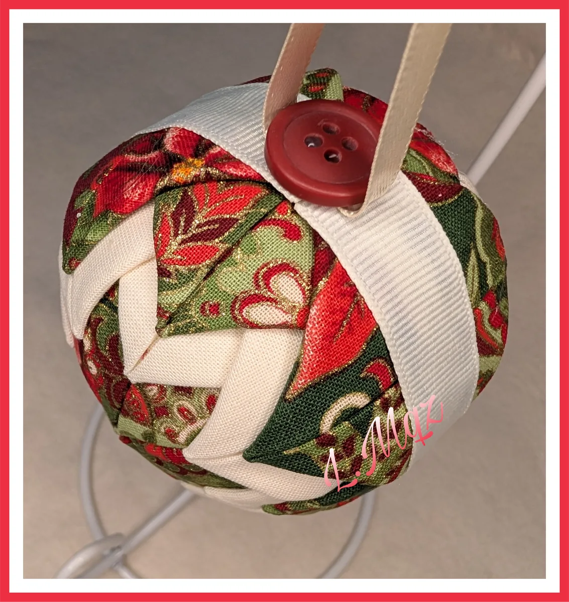 Poinsettia Christmas Ornament