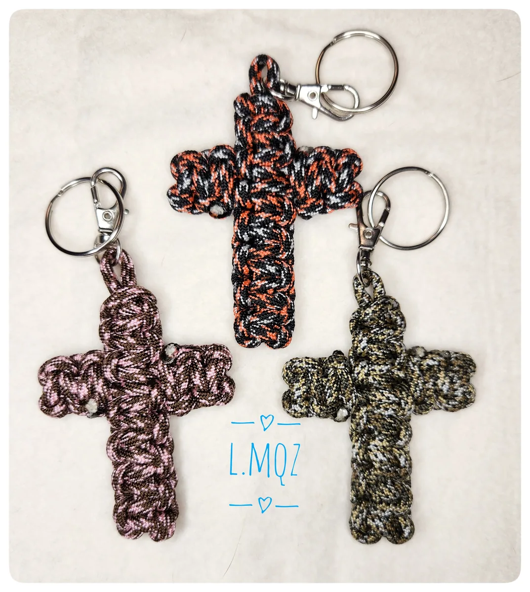 Paracord Cross Keychains