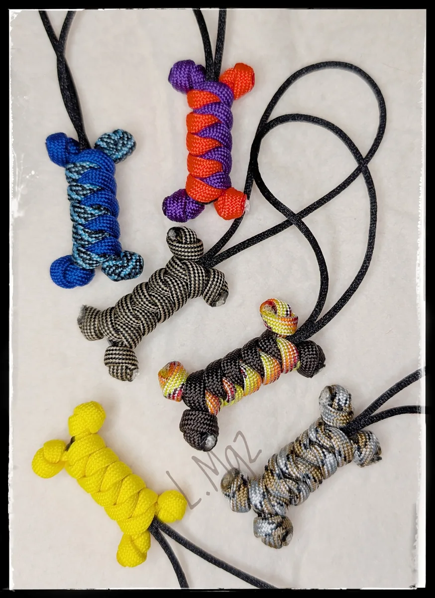 Dog bone zipper pulls
