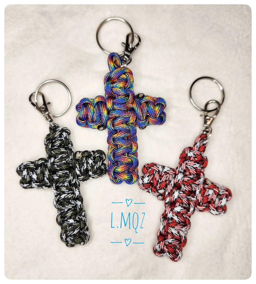 Paracord Cross Keychains