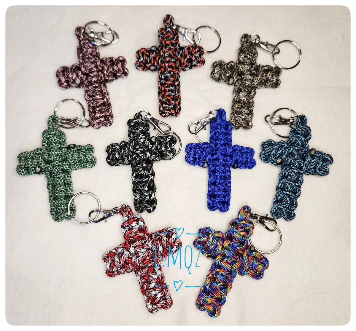 Paracord Cross Keychains